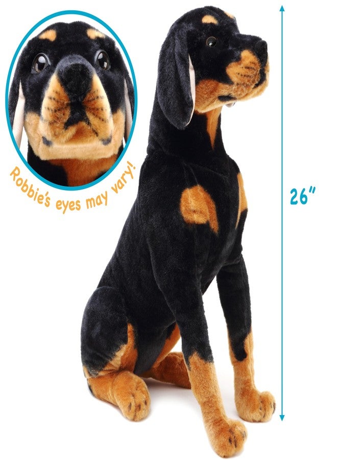 TigerHart Robbie The Rottweiler - 26 Inch Tall Stuffed Animal Plush Dog - Image 4